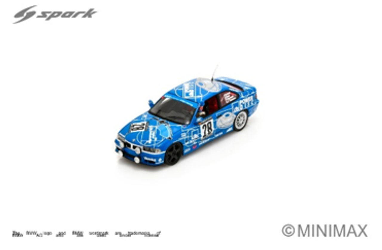 1/43 Spark BMW M3 E36 No.28 Winner 24H Nürburgring 1997 J.Scheid - S. Reck - H.J. Tiemann - P. Zakowski Car Model