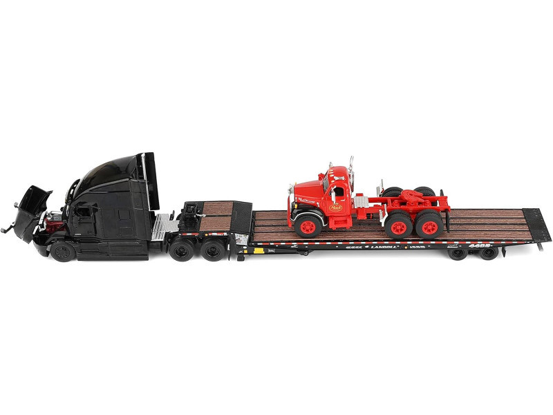 1/64 First Gear Mack® Anthem® Sleeper & Landoll® 440B-50CA Traveling Axle Trailer   with Mack® B-61 Day Cab Load Diecast Car Model