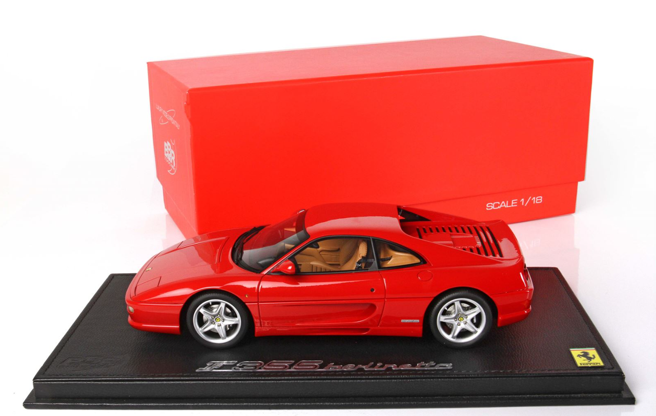 1/18 BBR 1994 Ferrari F355 Berlinetta Manual Transmission (Rosso Corsa Red with Beige Interior) Car Model