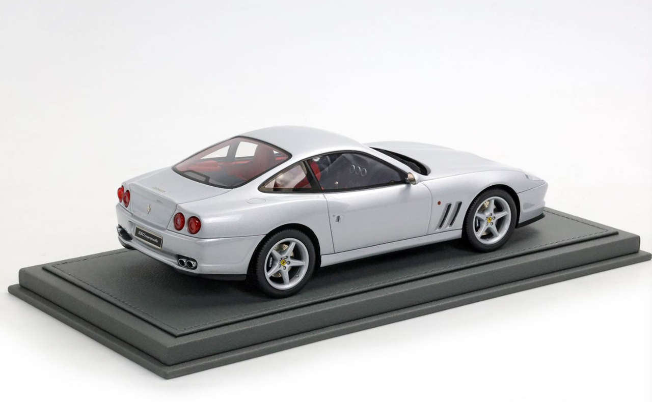 1/18 BBR 1996 Ferrari 550 Maranello Ex Schumacher (Silver Nurburgring with Red Interior) Car Model