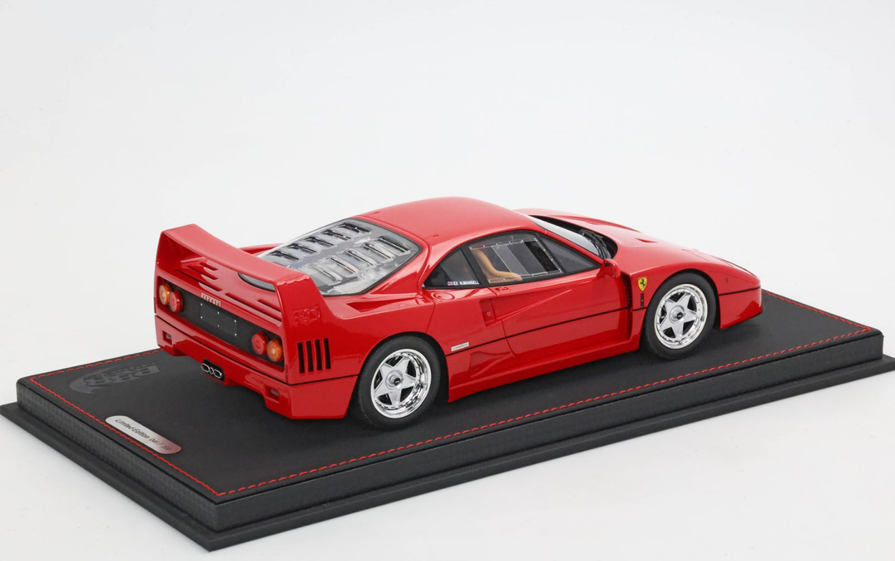 1/18 BBR 1987 Ferrari F40 Ex Nigel Mansell (Rosso Corsa Red) Car Model