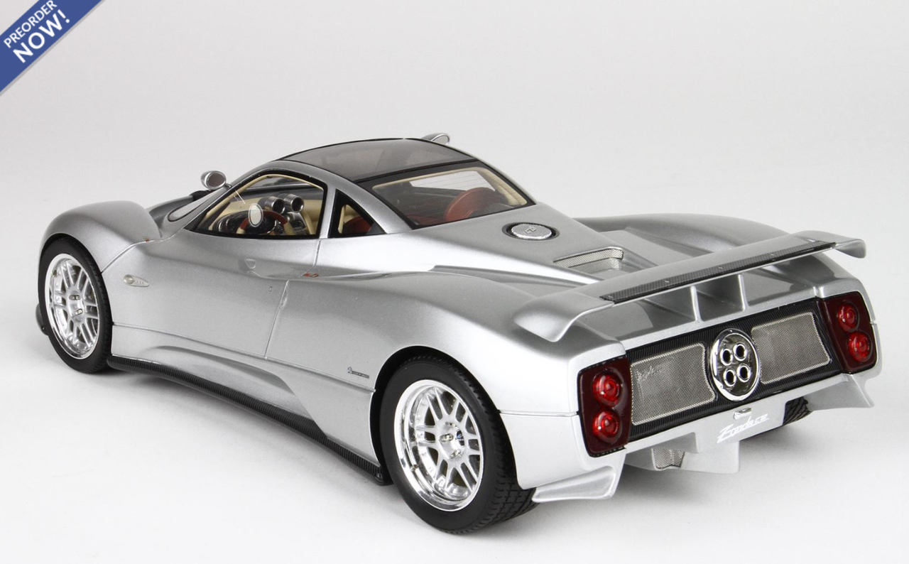 1/18 BBR 1999 Pagani ZONDA C12 001 20th Anniversary Restoration Silver Resin Car Model