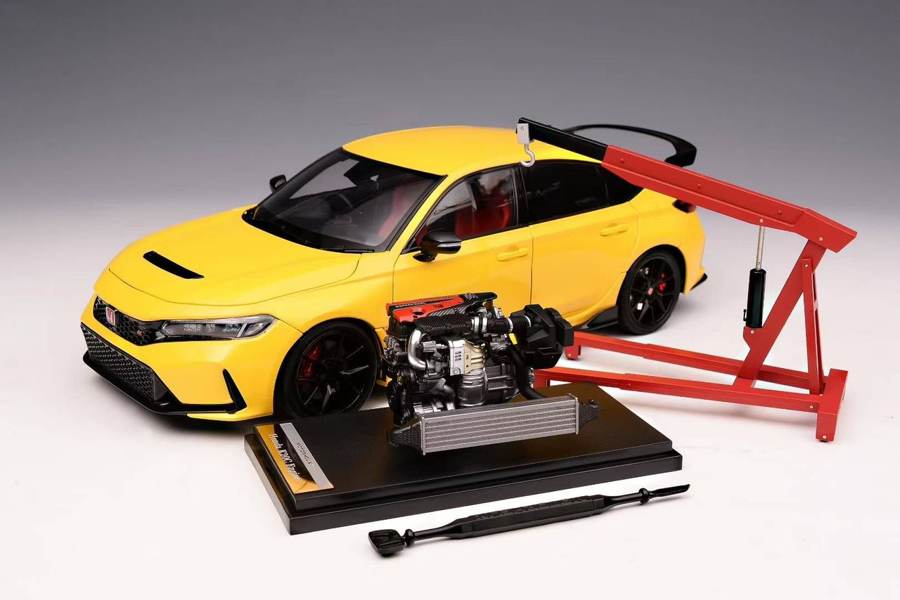 1/18 Motorhelix Honda Civic Type-R (FL5) (Yellow) Diecast Car