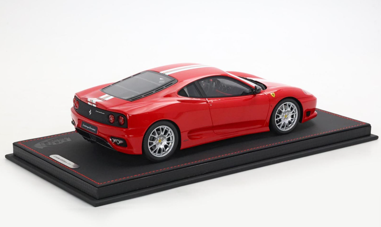 1/18 BBR Ferrari 360 Challenge Stradale (Rosso Corsa Red with Italian Flag Stripe) Car Model