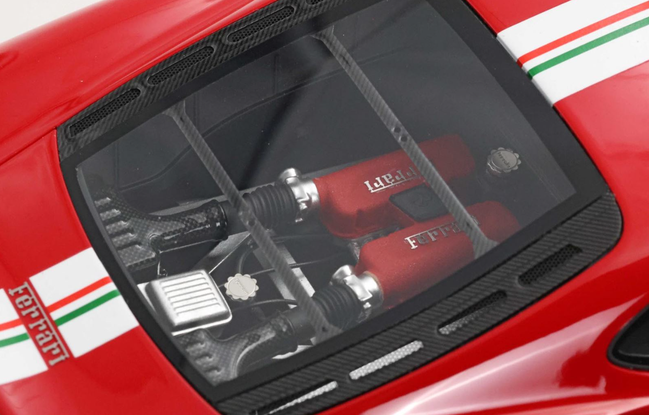 1/18 BBR Ferrari 360 Challenge Stradale (Rosso Corsa Red with Italian Flag Stripe) Car Model