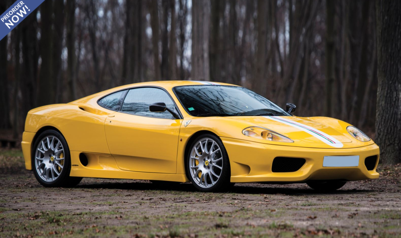 1/18 BBR Ferrari 360 Challenge Stradale (Modena Yellow with Italian Flag Stripe) Car Model