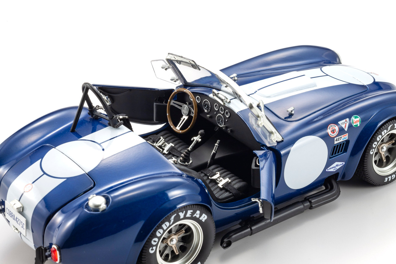 1500台 KYOSHO 15周年限定 SHELBY COBRA 427S/C 1/18 Kyosho Shelby Cobra 427S/C (Blue & White) Diecast Car Model