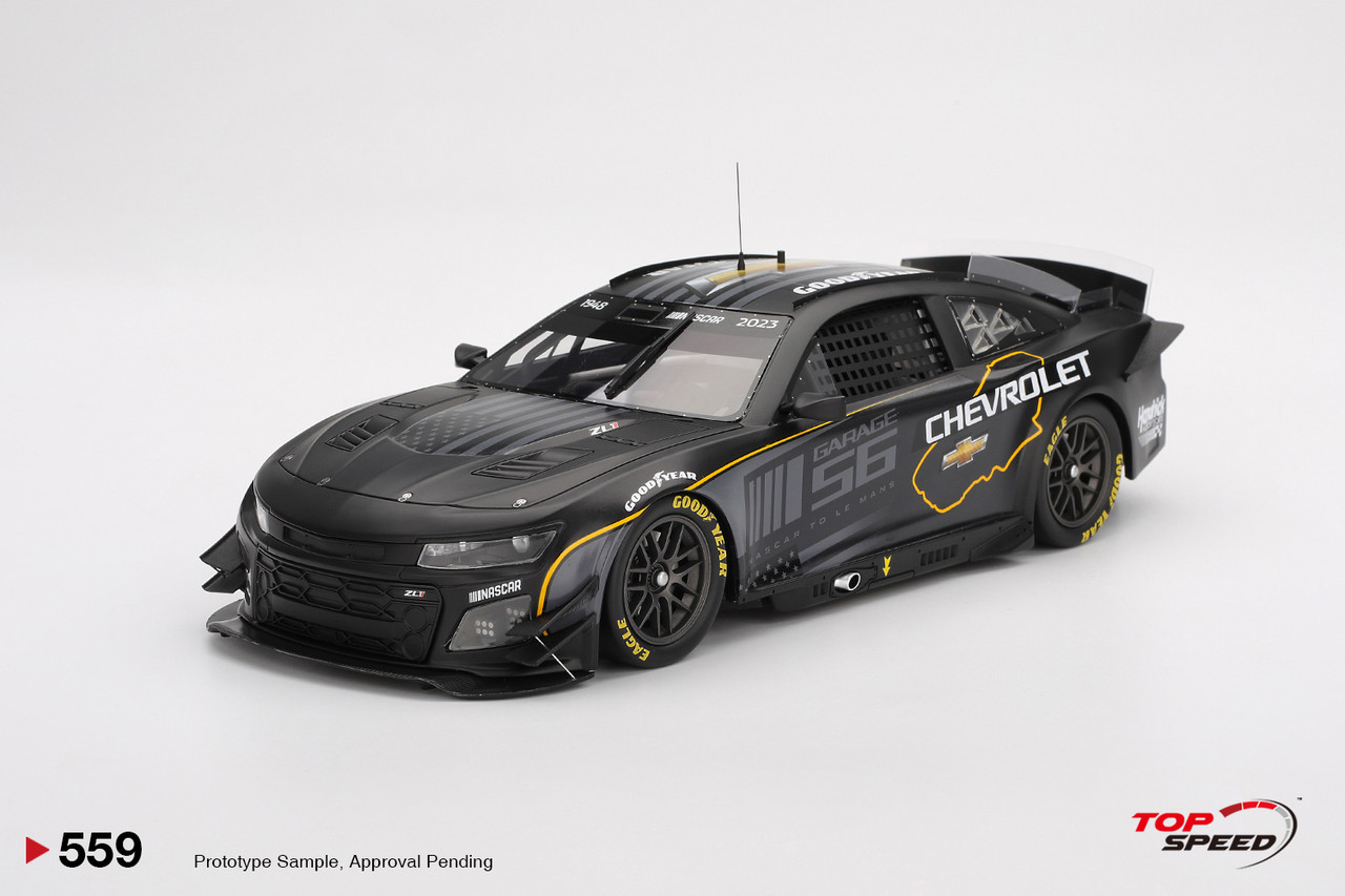 1/18 Top Speed NASCAR Next Gen Garage 56 Chevrolet Camaro ZL1 #24 Hendrick Motorsports Test Car Car Model