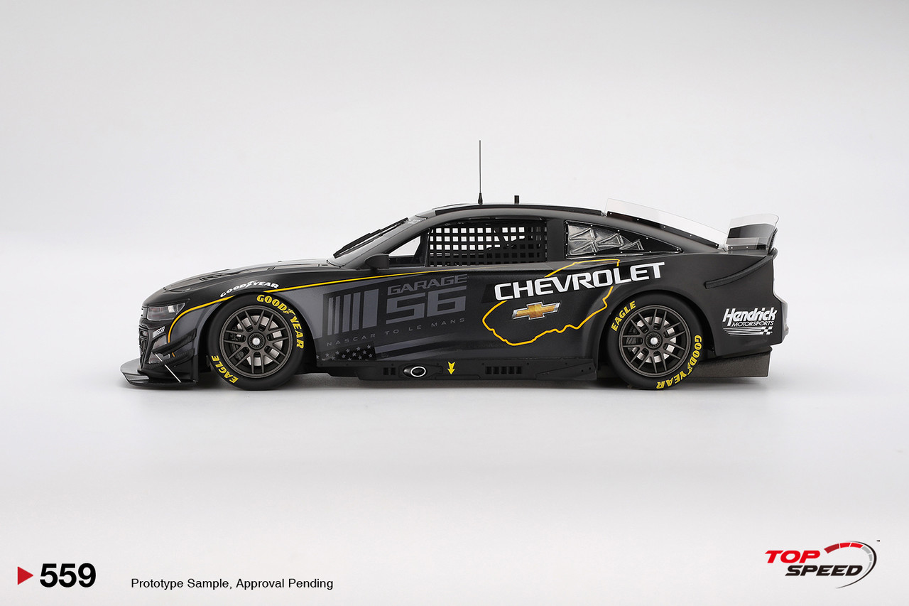 1/18 Top Speed NASCAR Next Gen Garage 56 Chevrolet Camaro ZL1 #24 Hendrick Motorsports Test Car Car Model