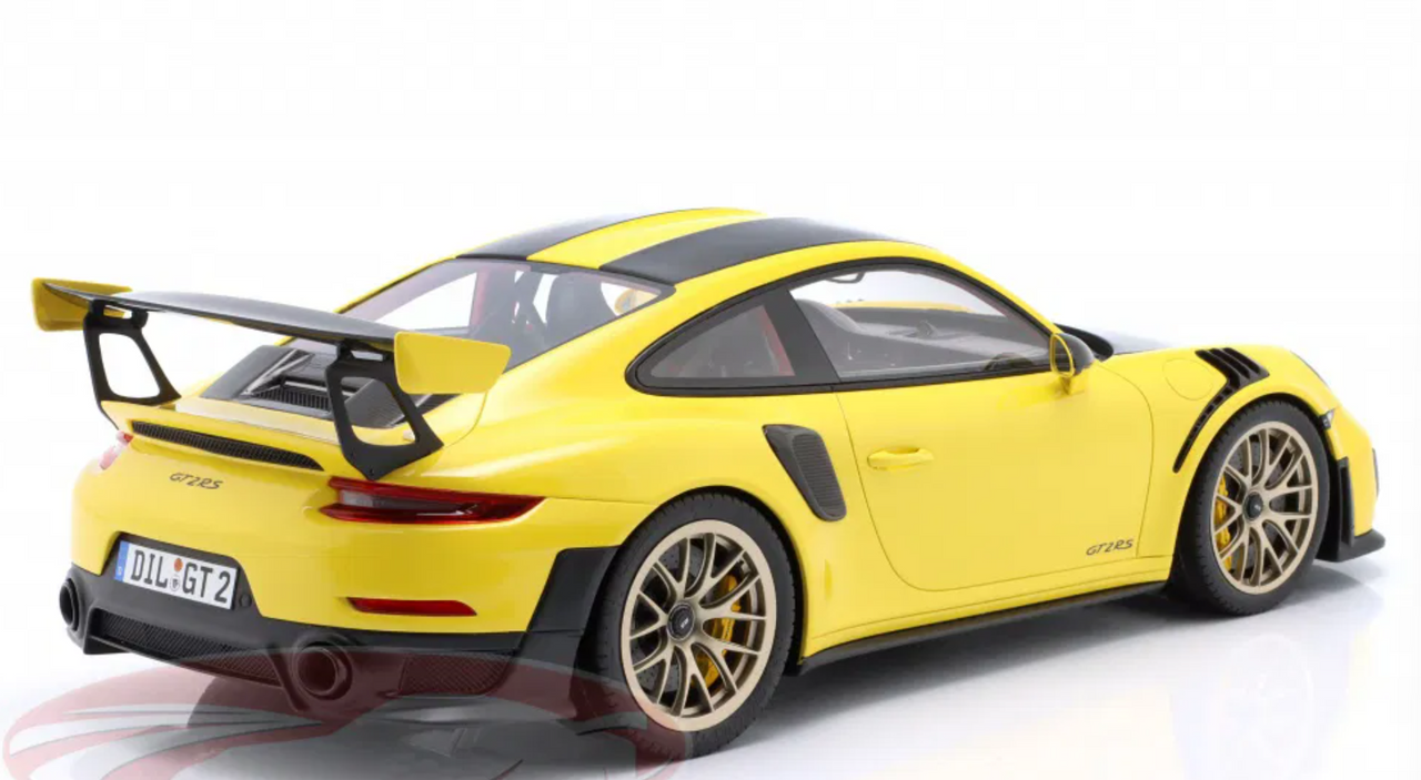 1/12 GT Spirit 2018 Porsche 911 991.2 GT2 RS Weissach Package (Yellow) Car Model