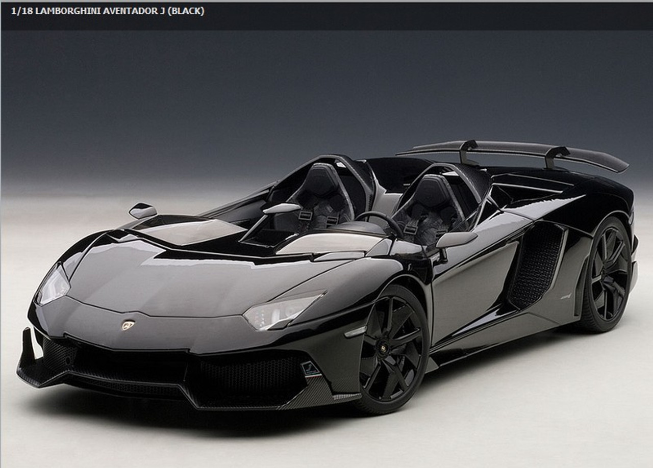 1/18 AUTOart Lamborghini Aventador J (Black) Car Model