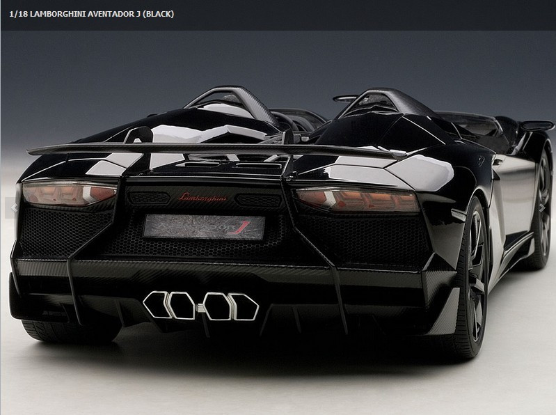 1/18 AUTOart Lamborghini Aventador J (Black) Car Model