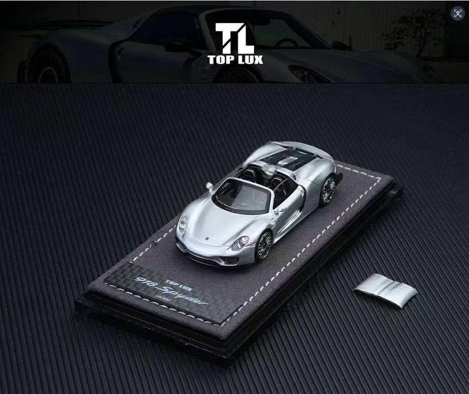 BESU。 1/64 Top Lux Porsche 918 Spyder (Silver) Diecast Car Model