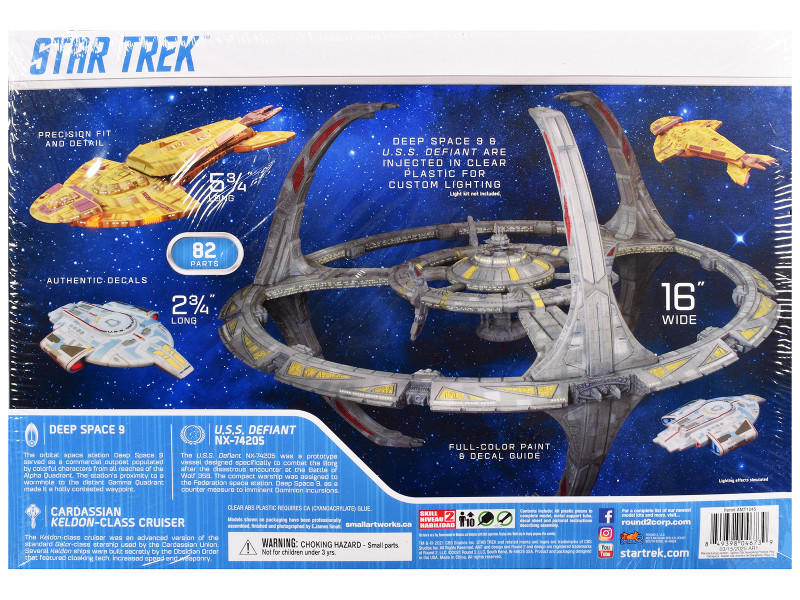 Skill 2 Model Kit Deep Space 9 Space Station with USS Defiant NX
