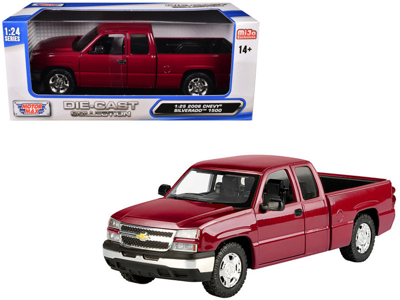 woody 1/25 Motormax 2006 Chevrolet Silverado 1500 (Red) Diecast