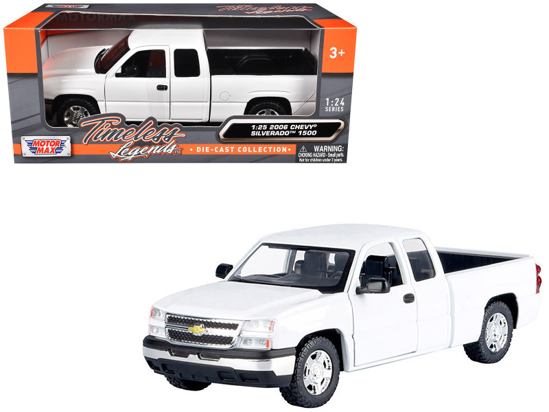 ｏｒ 1/25 Motormax 2006 Chevrolet Silverado 1500 (White) Diecast Car