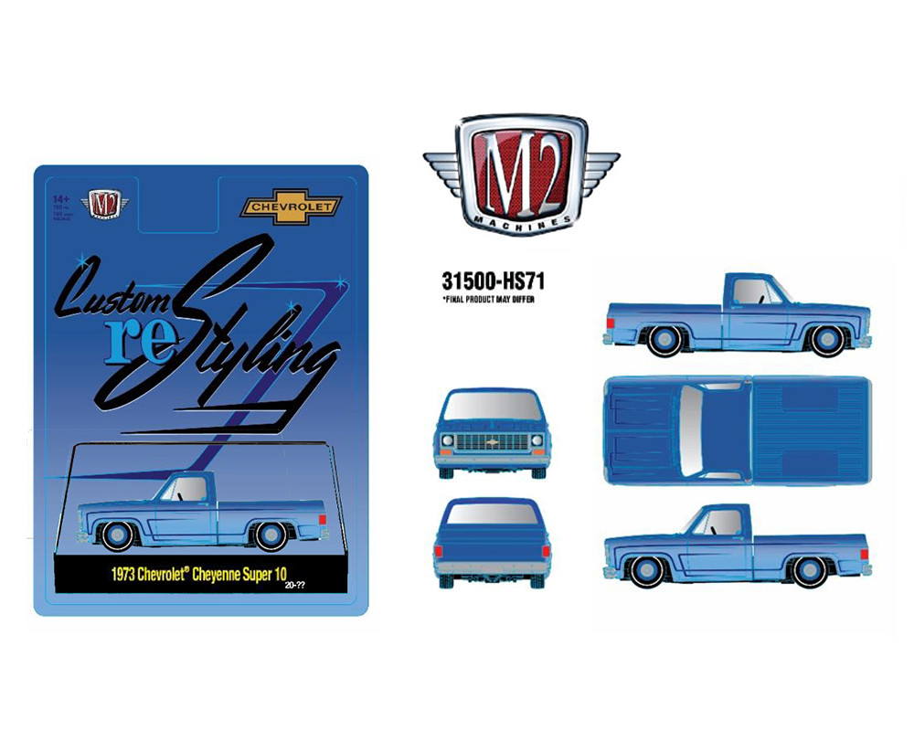 1/64 M2 Machines 1973 Chevrolet Cheyenne Super 10 Custom Re