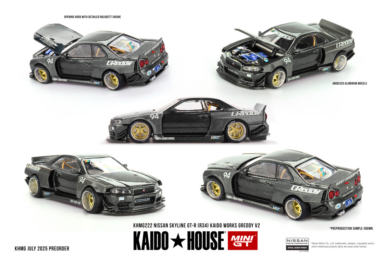 1/64 Kaido House Nissan Skyline GT-R (R34) Kaido Works GReddy V2