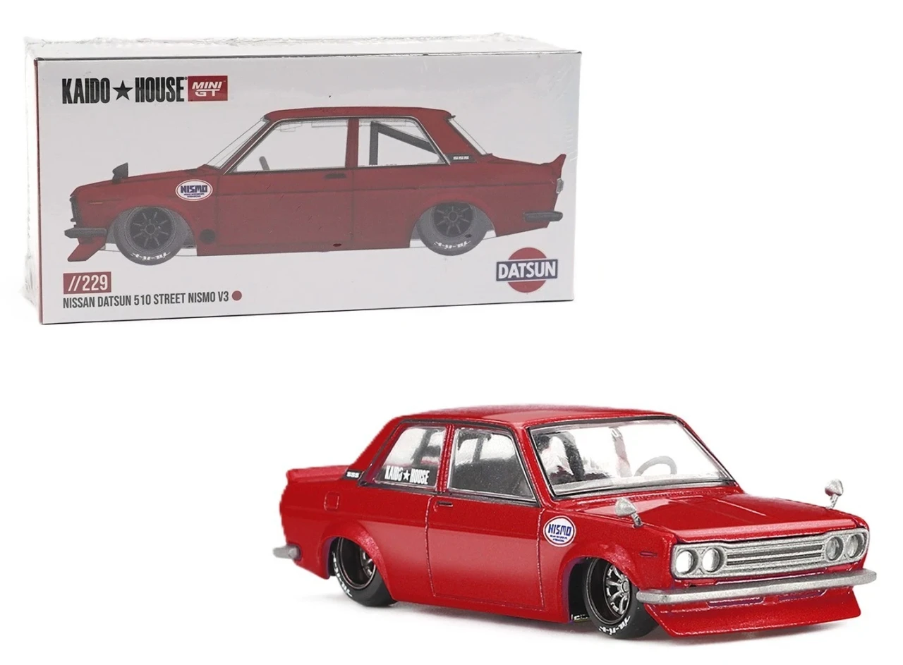 1/64 Kaido House Datsun 510 Street Nismo V3 (Red) Diecast Car Model