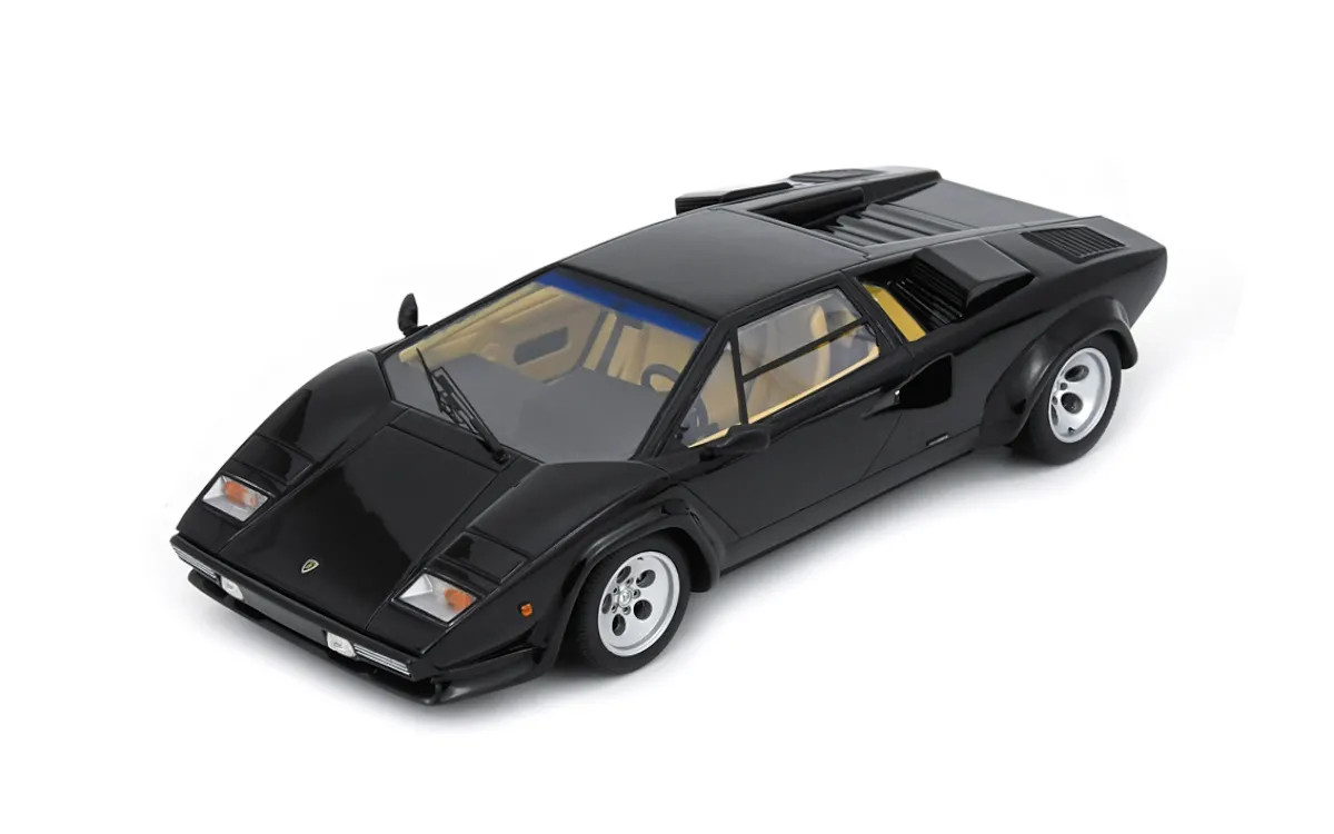 1/18 Schuco 1985 Lamborghini Countach 5000 S QV (Black) Car Model