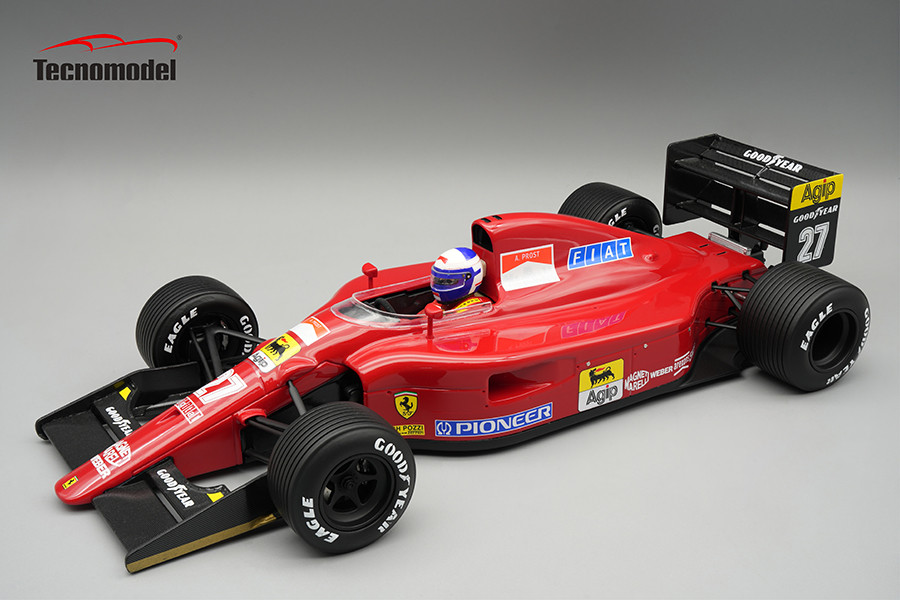 1/18 Tecnomodel Ferrari 642 F1 1991 Imola GP Driver: Alain Prost Raining Tyres Limited Edition Car Model with Driver Figure