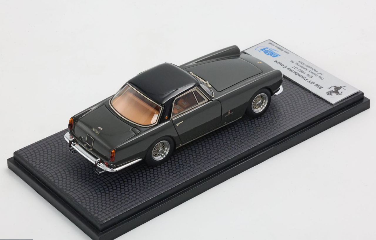 1/43 BBR Ferrari 250 GT Pininfarina Coupe S/N 1463 GT (Dark Grey with Black Roof) Car Model Limited 46 Pieces
