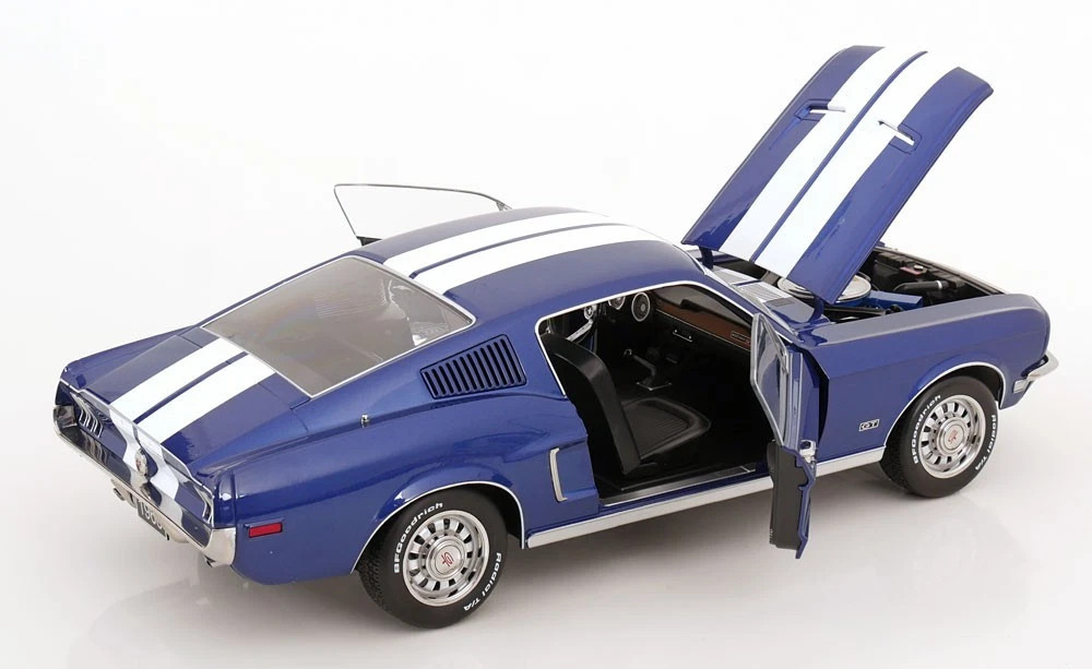1/12 KK-Scale 1968 Ford Mustang GT Fastback (Blue Metallic