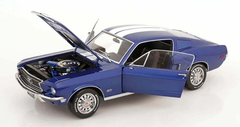 1/12 KK-Scale 1968 Ford Mustang GT Fastback (Blue Metallic