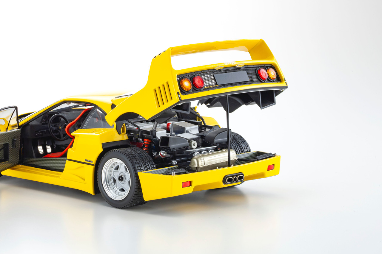 1/18 Kyosho Ferrari F40 (Yellow) Diecast Car Model - LIVECARMODEL.com