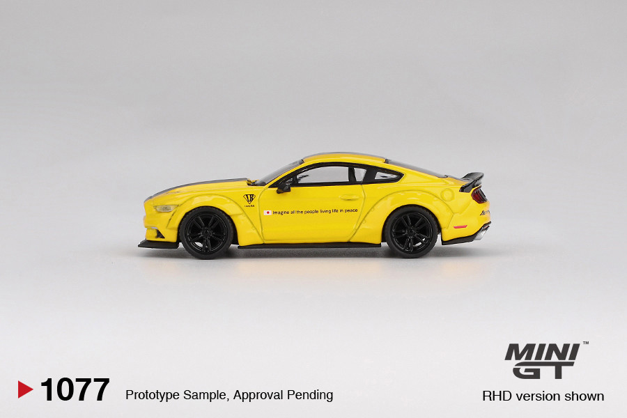 MiNiGT LBWORKS フォードマスタング　3台セット 1/64 Mini GT Ford Mustang LB-Works (Triple Yellow) Diecast Car