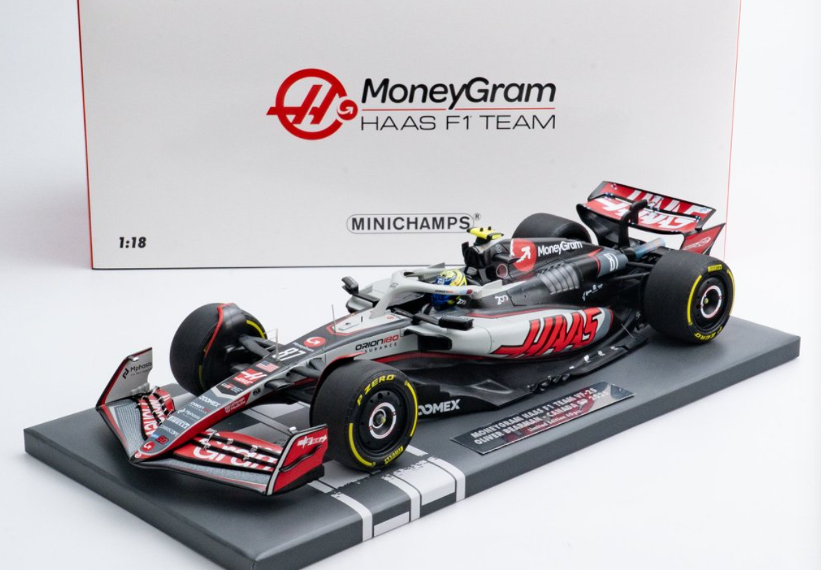 1/18 Minichamps 2025 Formula 1 Moneygram Haas F1 Team VF-25 Canada GP #87 Oliver Bearman Car Model Limited 60 Pieces