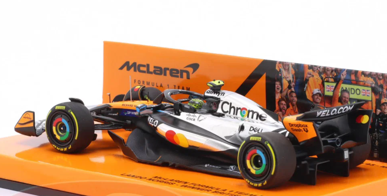 1/43 Minichamps 2025 Formula 1 McLaren F1 Team MCL39 Winner British GP #4 Lando Norris Car Model