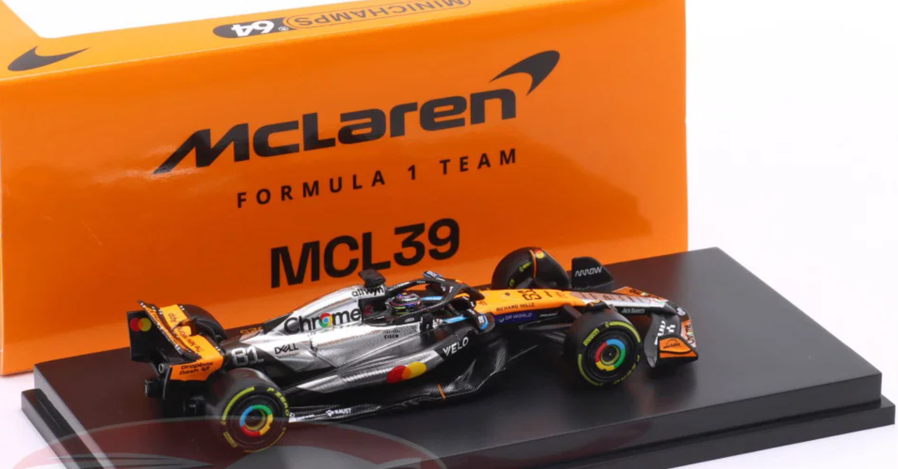 1/64 Minichamps 2025 Formula 1 McLaren F1 Team MCL39 2nd Place British GP #81 Oscar Piastri Car Model