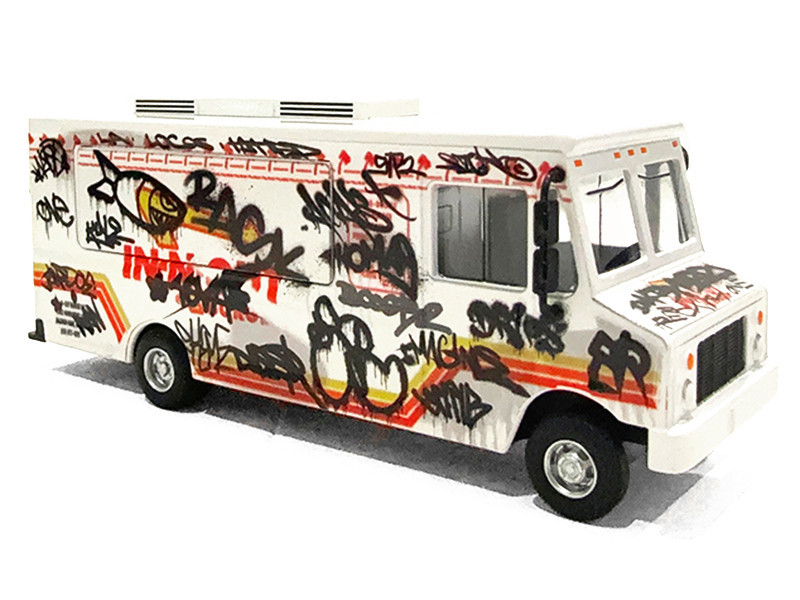 1/64 American Diorama Food Truck Series (Graffiti Style) Diecast Car Model