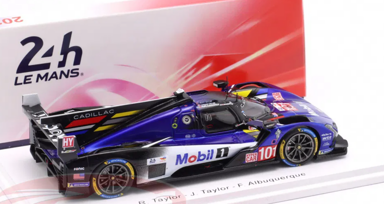 1/43 Spark Cadillac V-Series.R No.101 CADILLAC WTR Le Mans 24H 2025 R. Taylor - J. Taylor - F. Albuquerque Car Model