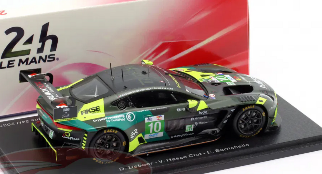 1/43 Spark Aston Martin Vantage AMR LMGT3 No.10 RACING SPIRIT OF LEMAN Le Mans 24H 2025 D. Deboer - V. Hasse Clot - E. Barrichello Car Model