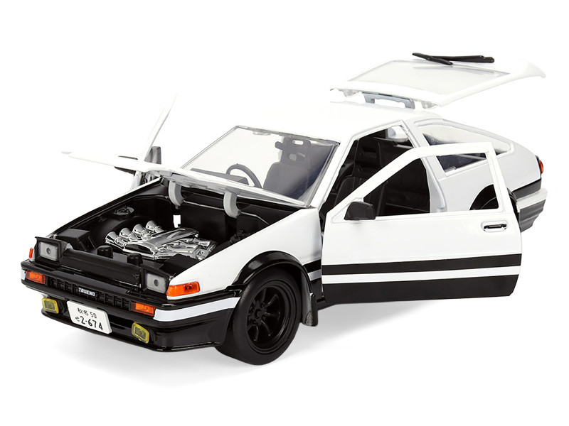 あみ　Sサイズ Toyota Trueno (AE86) RHD (Right Hand Drive) White and Black with