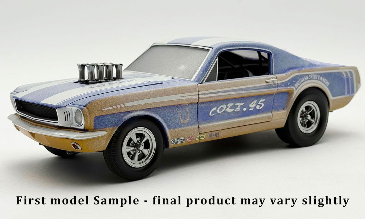 1/18 ACME Southern Speed & Marine 1965 Ford Mustang A/FX - Colt 45 Diecast Car Model