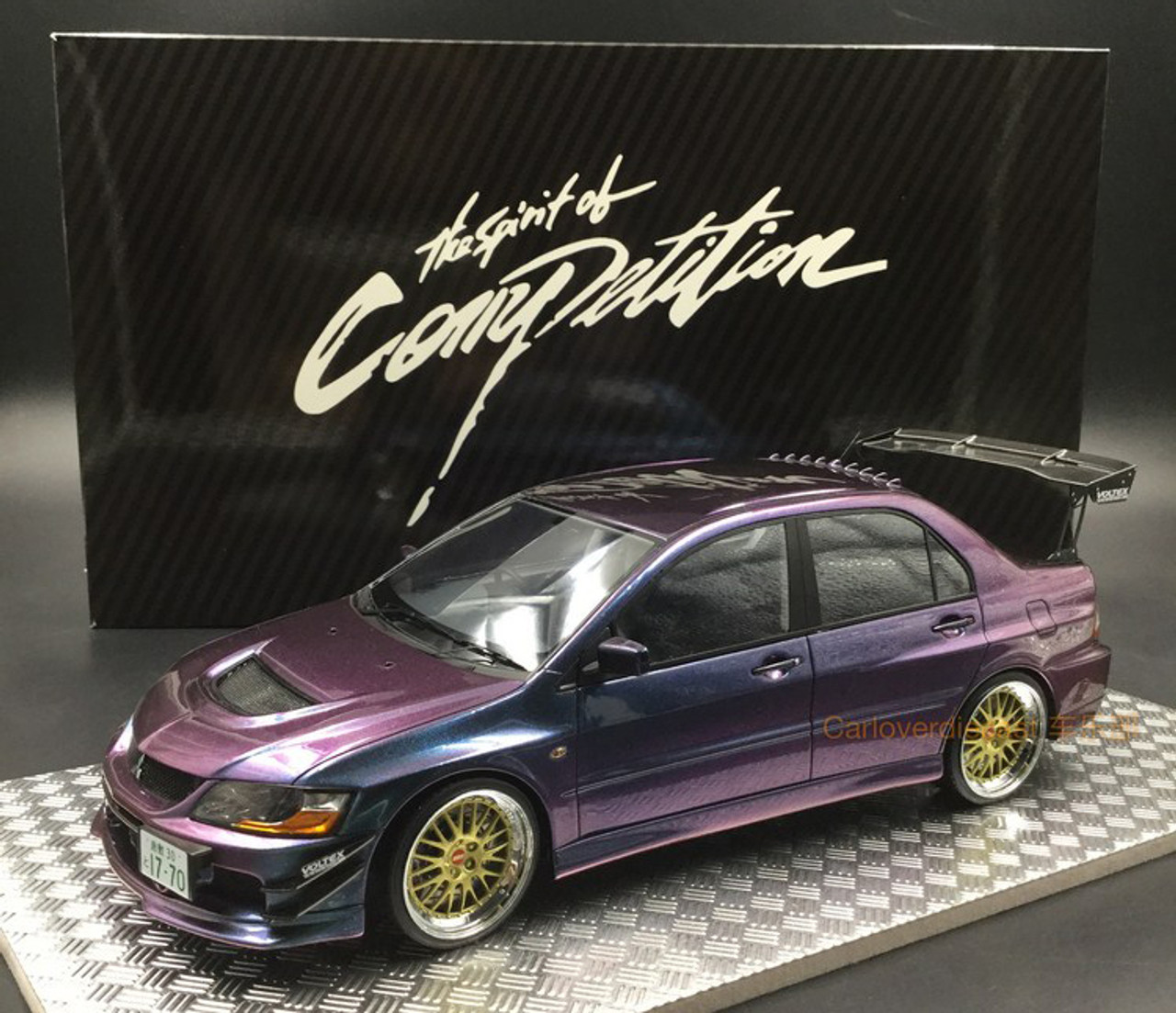 1/18 AGU Mitsubishi Lancer EVO 9 EVO IX (Purple Holographic) Car Model