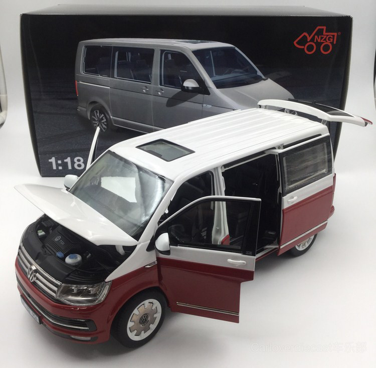 1/18 NZG Volkswagen VW Multivan (Red / White) Diecast Car Model