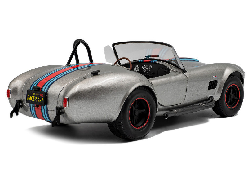 1/18 Solido 1965 Shelby Cobra 427 MKII M Racing Silver Diecast Car Model