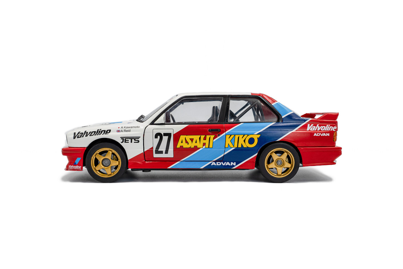 1/18 Solido 1986 BMW M3 E30 #27 Kawamoto, Reid JTCC (White