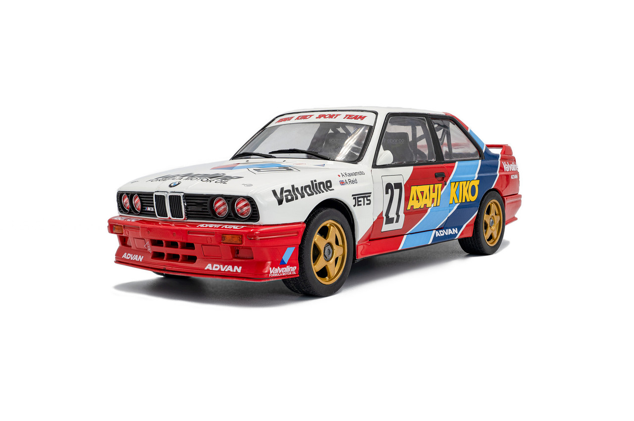 1/18 Solido 1986 BMW M3 E30 #27 Kawamoto, Reid JTCC (White