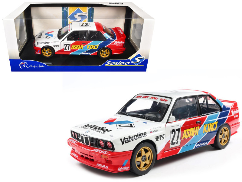 1/18 Solido 1986 BMW M3 E30 #27 Kawamoto, Reid JTCC (White