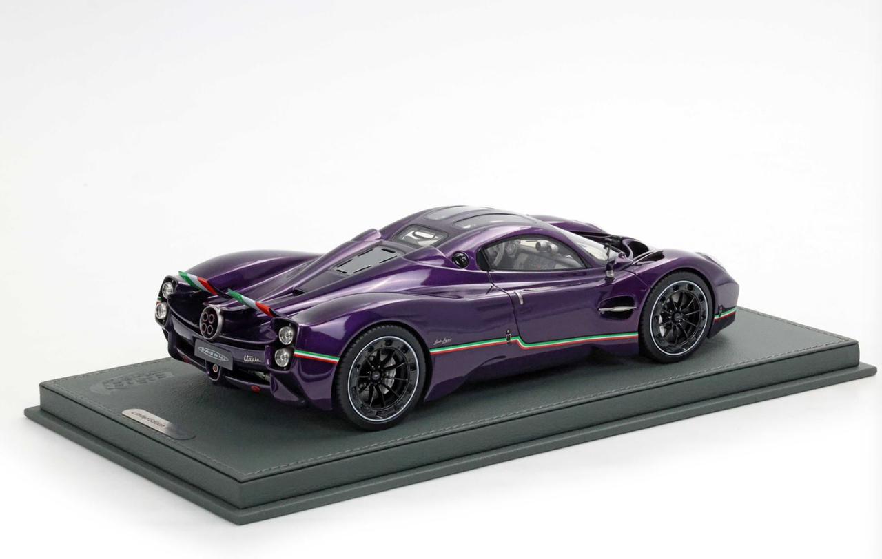 1/18 BBR Pagani Utopia Coupe (Purple Hong Kong with Italian Flag) Car Model