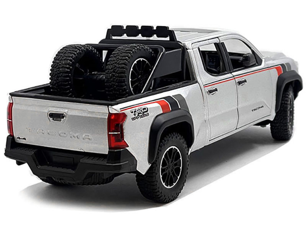 1/24 2024 Toyota Tacoma TRD Off-Road Custom (Silver) Diecast Car Model