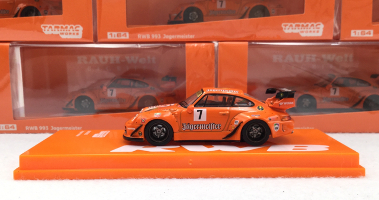 1/64 Tarmac Works TW Porsche 911 RWB 993 Jagermeister #7 Car Model