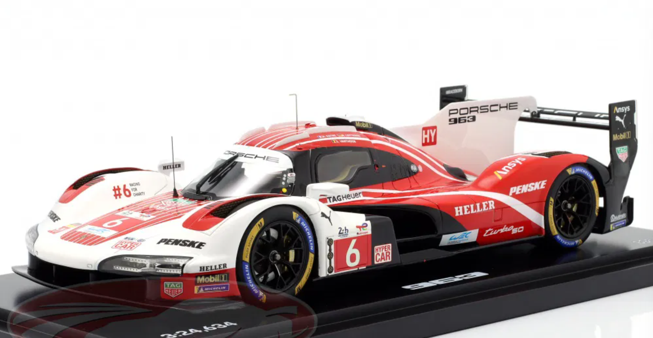1/18 Dealer Edition 2024 Porsche 963 #6 4th 24h LeMans Porsche Penske Motorsport Kévin Estre, André Lotterer, Laurens Vanthoor Car Model