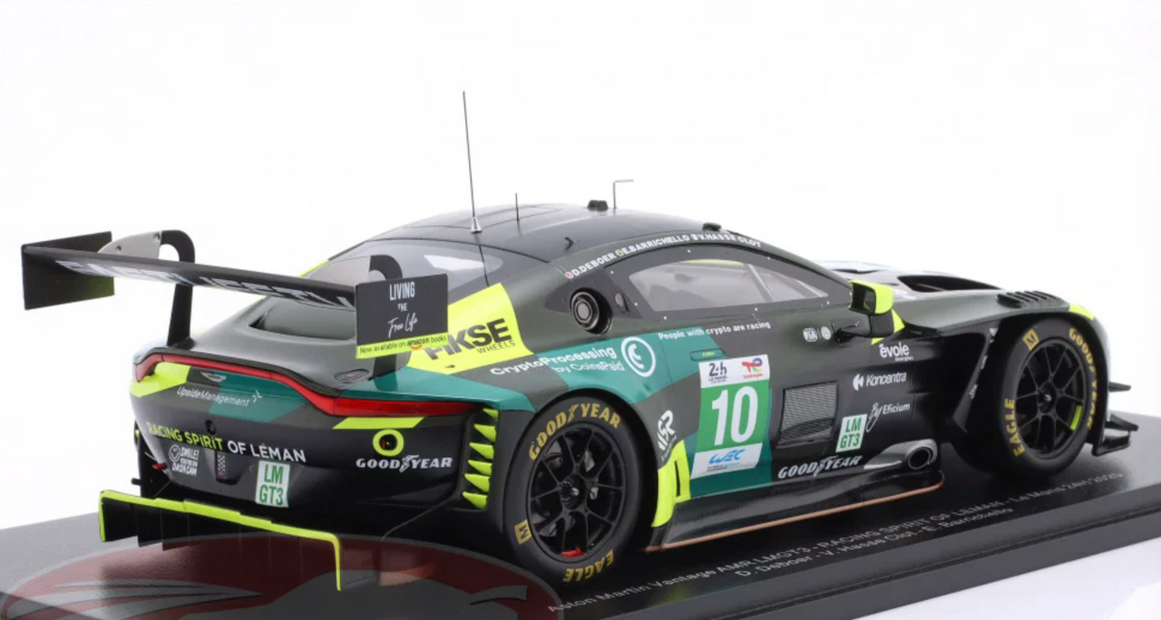 1/18 Spark Aston Martin Vantage AMR LMGT3 No.10 RACING SPIRIT OF LEMAN Le Mans 24H 2025 D. Deboer - V. Hasse Clot - E. Barrichello Car Model
