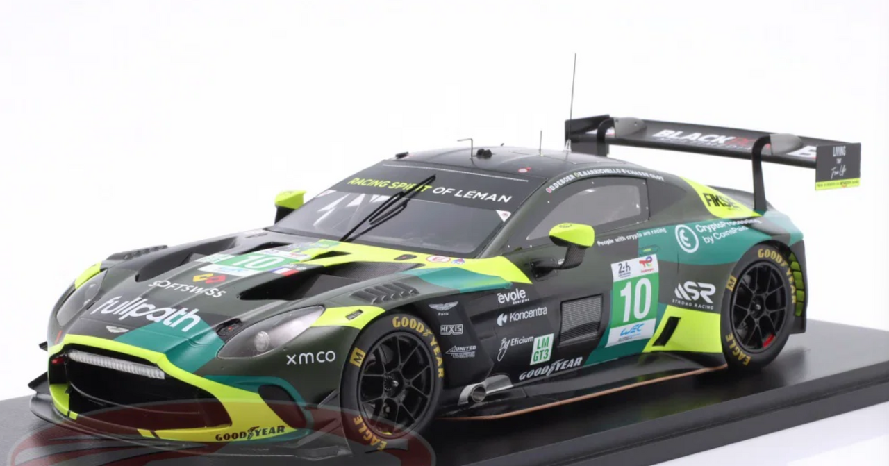 1/18 Spark Aston Martin Vantage AMR LMGT3 No.10 RACING SPIRIT OF LEMAN Le Mans 24H 2025 D. Deboer - V. Hasse Clot - E. Barrichello Car Model